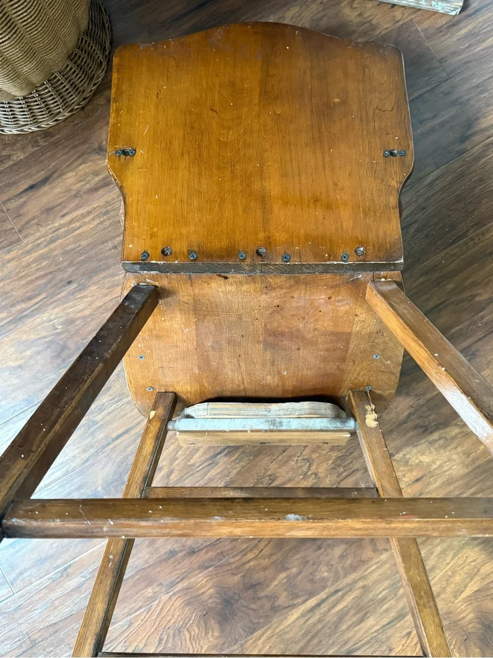 Antique Vintage Wooden High Chair